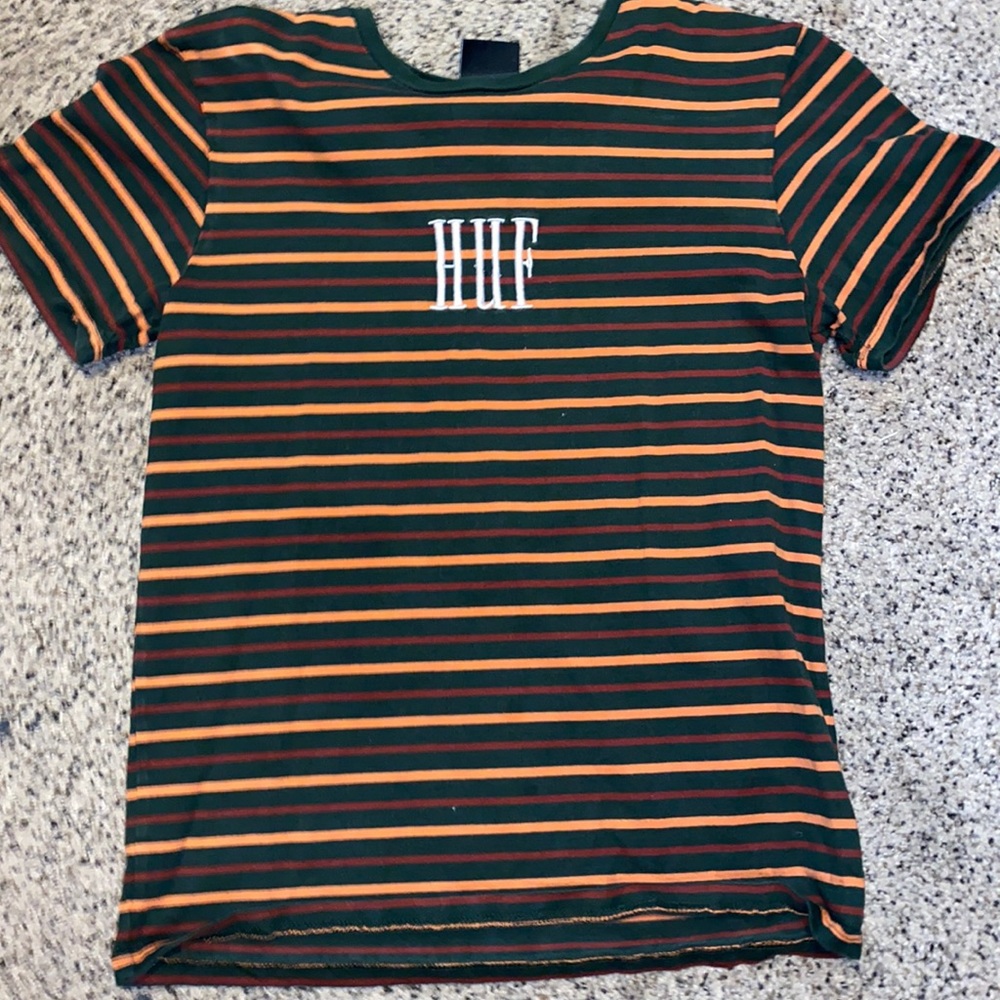 HUF stripped shirt.